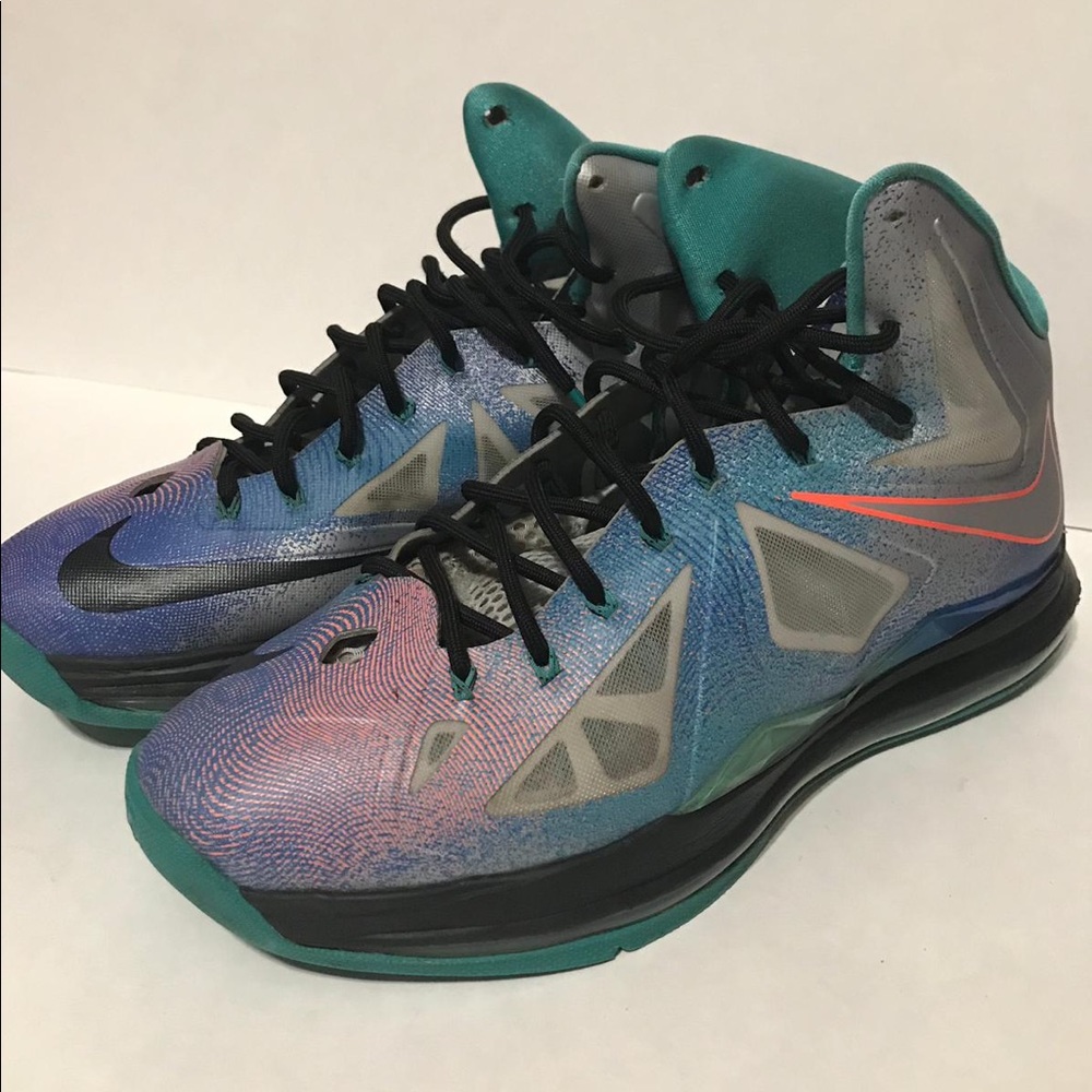 Nike Lebron X 10 Pure Platinum Size 12